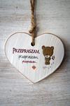 Tabliczka drewniana w kształcie serca Przepraszam Serce 02 S/02/90 w sklepie internetowym Księgarnia Dobrego Pasterza