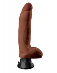 Dildo Real Feel Deluxe No.5 Vibro 20cm Brązowy NOWA EDYCJA w sklepie internetowym Kraina Doznań   