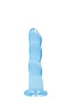 Dildo z Przyssawką Crystal Clear Realrock 17 cm Niebiski w sklepie internetowym Kraina Doznań   