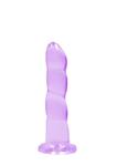 Dildo z Przyssawką Crystal Clear Realrock 17 cm Fioletowy w sklepie internetowym Kraina Doznań   