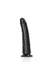 Smukłe Dildo Realistyczne na Przyssawce Realrock 18 cm Czarny w sklepie internetowym Kraina Doznań   