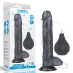 Penis z Wytryskiem Dildo Duże 28cm Czarny w sklepie internetowym Kraina Doznań   