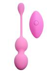 Wibrujace Kulki Vibrating Kegel Balls 32mm 80g 10 Funkcji z Pilotem Różowy w sklepie internetowym Kraina Doznań   