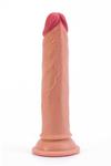 Dildo Silikonowe z Przyssawką Dual Layered Liquid 18 cm Cielisty w sklepie internetowym Kraina Doznań   