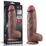 Dildo z Przyssawką XXL Silikon Platinum 31cm Brązowy w sklepie internetowym Kraina Doznań   