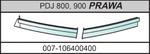 *Radaway Uszczelka płetwa dolna do drzwi kabiny prysznicowej półokrągłej na szybę 6mm, L887mm 007-106400300, 007-106400400 w sklepie internetowym AbcLazienki.pl