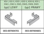 Radaway Łącznik listwy progowej lewy typ 1 Arta KDJ I, KDJ II, KDD I, KDD II, KDD-B,KDS I, DWJ I , DWJ II, DWS, DWJS, DWB, DWD chrom w sklepie internetowym AbcLazienki.pl