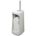 Tiger Tess Pojemnik na szczotkę toaletowa wolnostojący z miejscem do przechowywania oraz elastyczna szczotka Swoop® Biały / Jasnoszary 1329520146 w sklepie internetowym AbcLazienki.pl