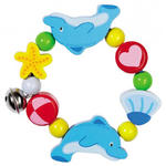 GOKI - Bransoletka - delfinek z dzwoneczkiem - zabawki drewniane - 735590 w sklepie internetowym Educco.pl