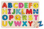 GOKI - Puzzle - Kolorowy alfabet - zabawki drewniane - 57672 w sklepie internetowym Educco.pl