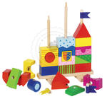 GOKI - Pałac - klocki drewniane - zabawki dla dzieci - 58915 w sklepie internetowym Educco.pl
