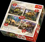 Puzzle 4w1 Dinozaury Trefl 34249 w sklepie internetowym Mazakzabawki.pl
