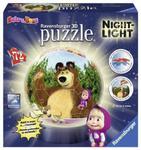 Puzzle 3D kuliste 72 Masza i Niedźwiedź lampka w sklepie internetowym Mazakzabawki.pl