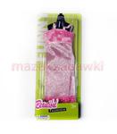 Ubranko dla lalek różowa sukienka z brokatem w sklepie internetowym Mazakzabawki.pl