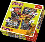 Puzzle 4w1 przygody Scooby-Doo Trefl 34257 w sklepie internetowym Mazakzabawki.pl