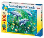 Puzzle 100 el. XXL Trzy delfiny Ravensburger w sklepie internetowym Mazakzabawki.pl