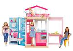 Barbie dwupoziomowy domek+lalka Mattel DVV48 w sklepie internetowym Mazakzabawki.pl