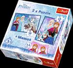 Puzzle 2w1 + memos Siostry Kraina Lodu Trefl w sklepie internetowym Mazakzabawki.pl