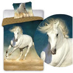 Pościel 140 x 200 Młodzieżowa Horses 001 Biały Koń w sklepie internetowym Lozkoholicy.pl
