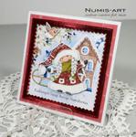 Kartka świąteczna Boże Narodzenie - czerwona w sklepie internetowym Numis-art