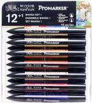 Komplet Promarkerów Winsor & Newton Manga SET 1 12 szt + GRATIS w sklepie internetowym Sklep Plastyczny