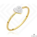 Złoty pierścionek z BRYLANTEM serduszko pr 585 w sklepie internetowym giouno.com