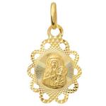 Medalik złoty 585 Matka Boska Częstochowska owal w sklepie internetowym giouno.com