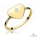 Złoty pierścionek z brylantem 0,03ct SERCE pr 585 w sklepie internetowym giouno.com