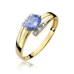 Złoty pierścionek z BRYLANTEM i tanzanitem pr 585 w sklepie internetowym giouno.com