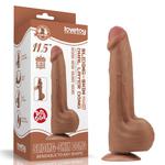 11.5'' King Sized Sliding Skin Dual Layer Dong Brown w sklepie internetowym Sekrecik