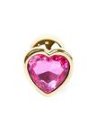 Plug-Jewellery Gold Heart PLUG- Pink w sklepie internetowym Sekrecik