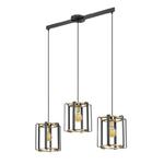 Primero lampa wisząca 3-punktowa czarna/złota PND-44003-3-BK-GD w sklepie internetowym Multilampy.pl