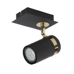 Verano lampa sufitowa (spot) 1-punktowa czarna/złota SPL-2031-1 w sklepie internetowym Multilampy.pl