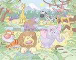 Fototapeta 3D 036 Baby Jungle Safari w sklepie internetowym KrainaBarw.pl