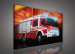 Obraz na płótnie PP1501 wóz strażacki- płomienie w sklepie internetowym KrainaBarw.pl