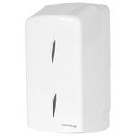 Pojemnik na papier toaletowy 2 rolki lub papier typu ZZ Bisk MASTERLINE Mini, białe tworzywo ABS w sklepie internetowym P+L Systems
