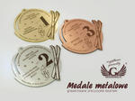 Medale metalowe w trzech kolorach (mosiądz, stal, miedź) - wymiary 93x88mm - MGR091 w sklepie internetowym Grawernia.pl