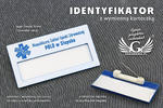 Identyfikator z okienkiem - White M - ID025 w sklepie internetowym Grawernia.pl