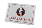 Tabliczka - zakaz palenia - wym. 210x148mm (A5) - DIBOND MAT 3mm - druk UV w sklepie internetowym Grawernia.pl