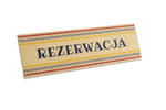 Rezerwacja - drewniane stojaki na stoliki 180x55mm - kolorowy druk UV - REZ008 w sklepie internetowym Grawernia.pl