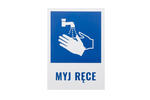 Tabliczka informacyjna myj ręce - wym. 146x208mm - PCW - kolorowy druk UV - TAB074 w sklepie internetowym Grawernia.pl