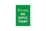 Tabliczka zakaz deptania trawnika - wym. 250x350mm - PVC - kolorowy druk UV - TAB144 w sklepie internetowym Grawernia.pl