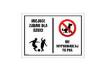 Tabliczka ostrzegawcza miejsce zabaw dla dzieci - wym. 250x350mm - PVC - kolorowy druk UV - TAB145 w sklepie internetowym Grawernia.pl
