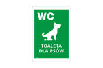 Tabliczka informacyjna WC dla psa - wym. 250x350mm - PVC - kolorowy druk UV - TAB154 w sklepie internetowym Grawernia.pl