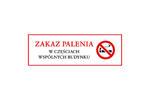 Zakaz palenia - Tabliczka ostrzegawcza wym. 210x70mm - PVC - kolorowy druk UV - TAB162 w sklepie internetowym Grawernia.pl
