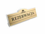 Rezerwacja - stojaki na stoliki 180x67mm GOLD - REZ001 w sklepie internetowym Grawernia.pl