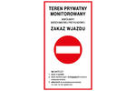 Teren prywatny zakaz wjazdu - tablica wym. 490x900mm - PVC - kolorowy druk UV - TAB221 w sklepie internetowym Grawernia.pl