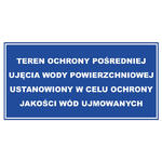 Teren ochrony bezpośredniej ujęcia wody powierzchniowej - wym. 800x400mm - PVC - druk UV - TAB240 w sklepie internetowym Grawernia.pl