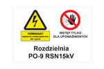 Tabliczka znamionowa ze znakami ostrzegawczymi - wym. 420x297mm (A3) - PVC - kolorowy druk UV - BHP187 w sklepie internetowym Grawernia.pl