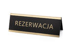 Rezerwacja - stojak na stolik - wym. 150x55mm - laminat grawerski - REZ013 w sklepie internetowym Grawernia.pl